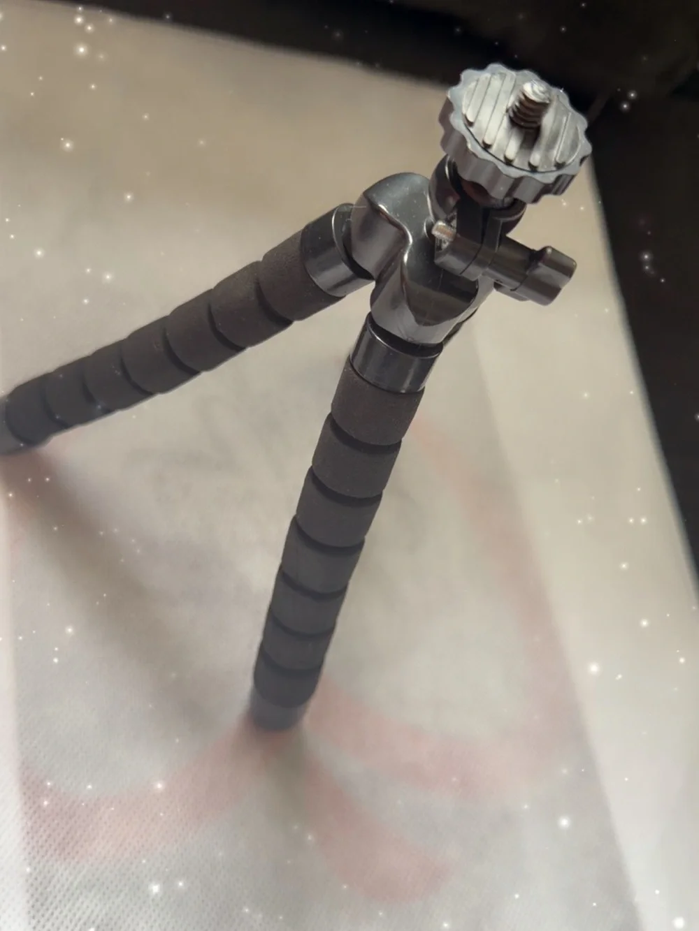 Compact Black Mini Tripod for Cameras and Video